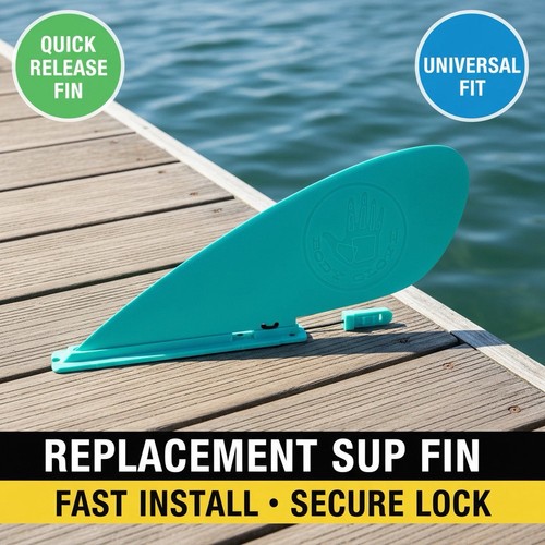 Body Glove Aqua Blue Removable Center Fin for Inflatable SUP Paddleboard