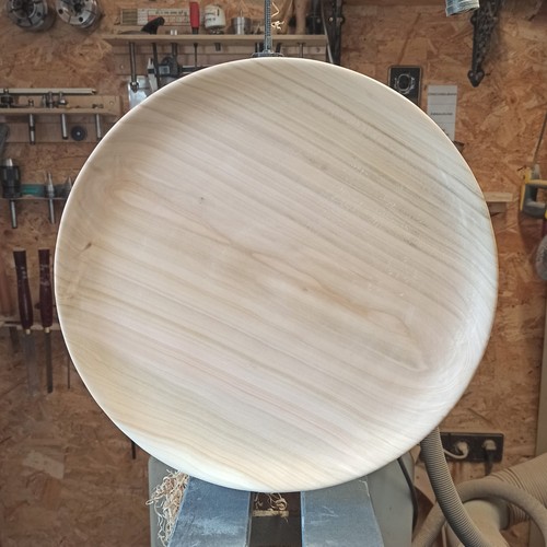 Plato XL de madera de cerezo, torneado húmedo, diámetro 35 cm - Imagen 11 de 13