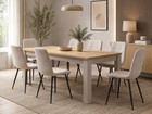 Extendable Dining Table Beige Oak 4 6 8 10 Seater Large Extending 160-240cm Net