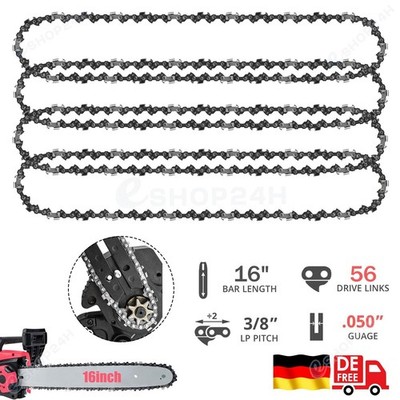 4x Sägekette für Einhell GH-EC 2040 16'' 40 cm 3/8 LP 56TG 1,3mm Halbmeißel Kette