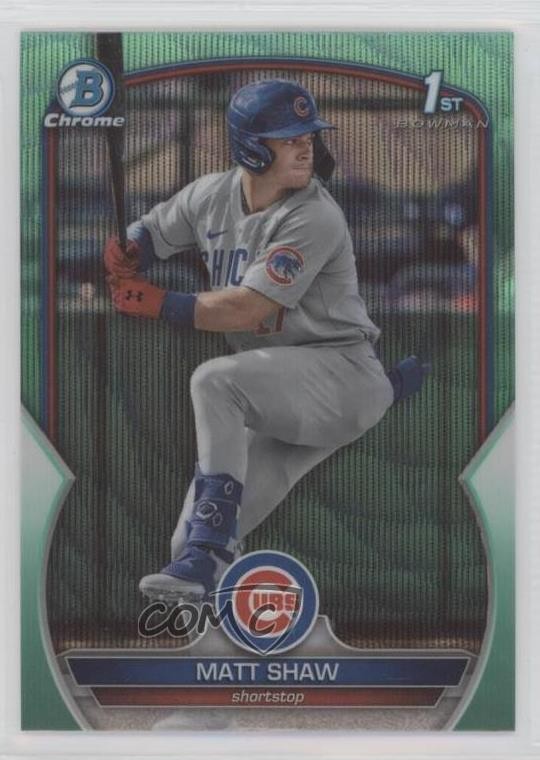 2023 Bowman Draft Chrome Aqua Wave Refractor /125 Matt Shaw #BDC-33 5aj