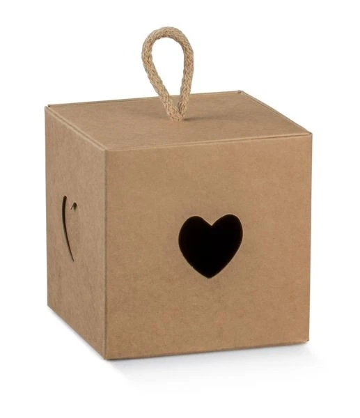 20 Scatoline Portaconfetti Tortora Millerighe Con Calice Prima Comunione – 5x5x5 Cm