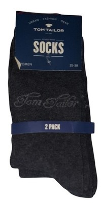 Tom Tailor Damen Socke Grau Größe 35-38 - 2er Pack