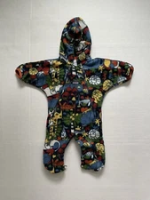 Patagonia Fleece Hooded Baby Synchilla Bunting 3 Month- Rare Zoo Animals