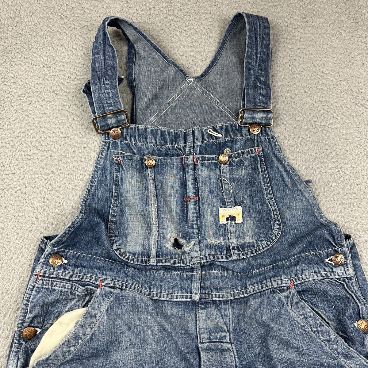 Vintage Pay Day Overalls Mens 36x25 Square Back Sanfordized Vintage Pay Day Overalls Mens 36x25 Square Back Sanfordized