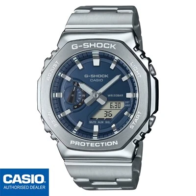 CASIO GM-2110D-2BER⎪GM-2110D-2B⎪Original⎪G-SHOCK G-STEEL⎪Metal⎪AZUL MARINO - Imagen 1 de 4