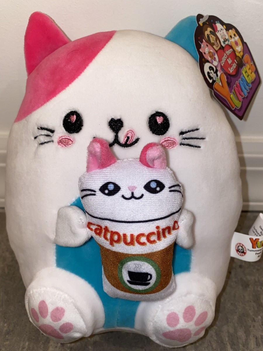 10” CAT CAPPUCCINO PLUSH SUPER SOFT STUFFED ANIMAL DOLL PEEK A BOO PILLOW  KITTY