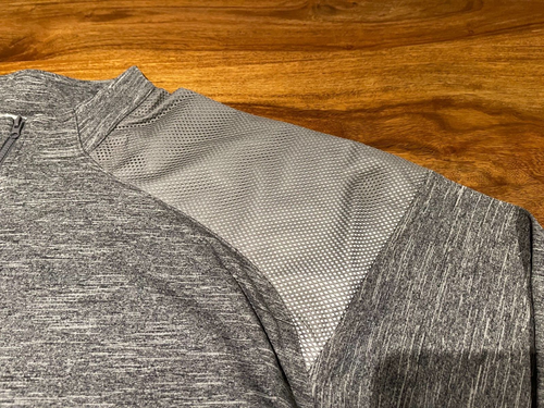New Mens Tombo TL555 Zip Neck Reflective Running top. Grey Marl XL. C1248. - Picture 3 of 3