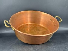 BASSINE A CONFITURE EN CUIVRE ROUGE MARTELÉ À USAGE DÉCORATIF