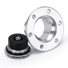 Billet Aluminum Universal Car Fuel Cell Gas Cap Flush Mount With 6Hole Anodized