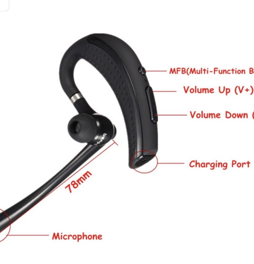 Banpa BH790 Wireless Bluetooth 4.1 Stereo Headset  - Image 4 of 4