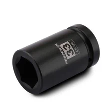 1 Inch Drive Deep Impact Socket CR MO 33Mm 6 Point Radius Corner Design Chamfere