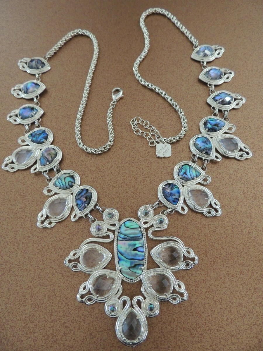 Kendra Scott Retired Abalone ClearTedi Necklace