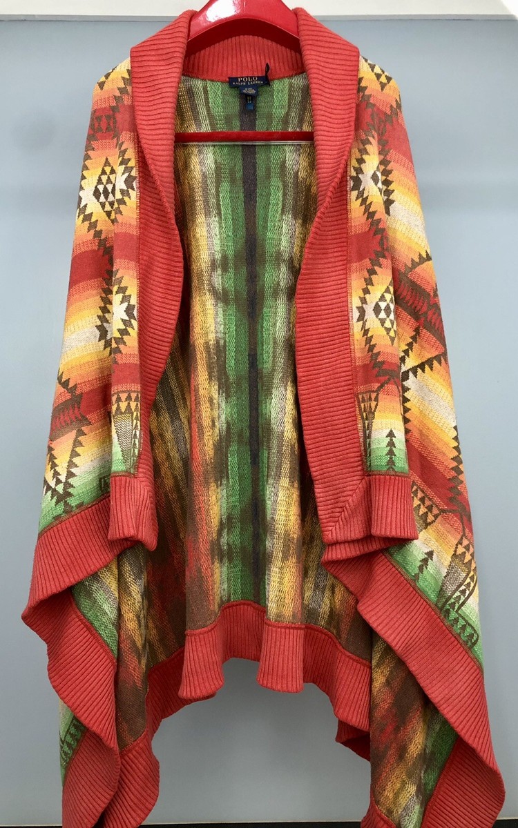 Polo Ralph Lauren Serape Aztec Southwestern Shawl Cardigan Polo Ralph Lauren Serape Aztec Southwestern Shawl Cardigan