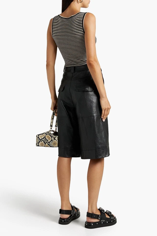 $1,295 BRUNELLO CUCINELLI Metallic Striped Stretch-Jersey Tank Size Large, NWT - Image 3 of 4