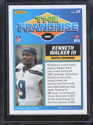 2024 Score The Franchise #29 Kenneth Walker III | eBay
