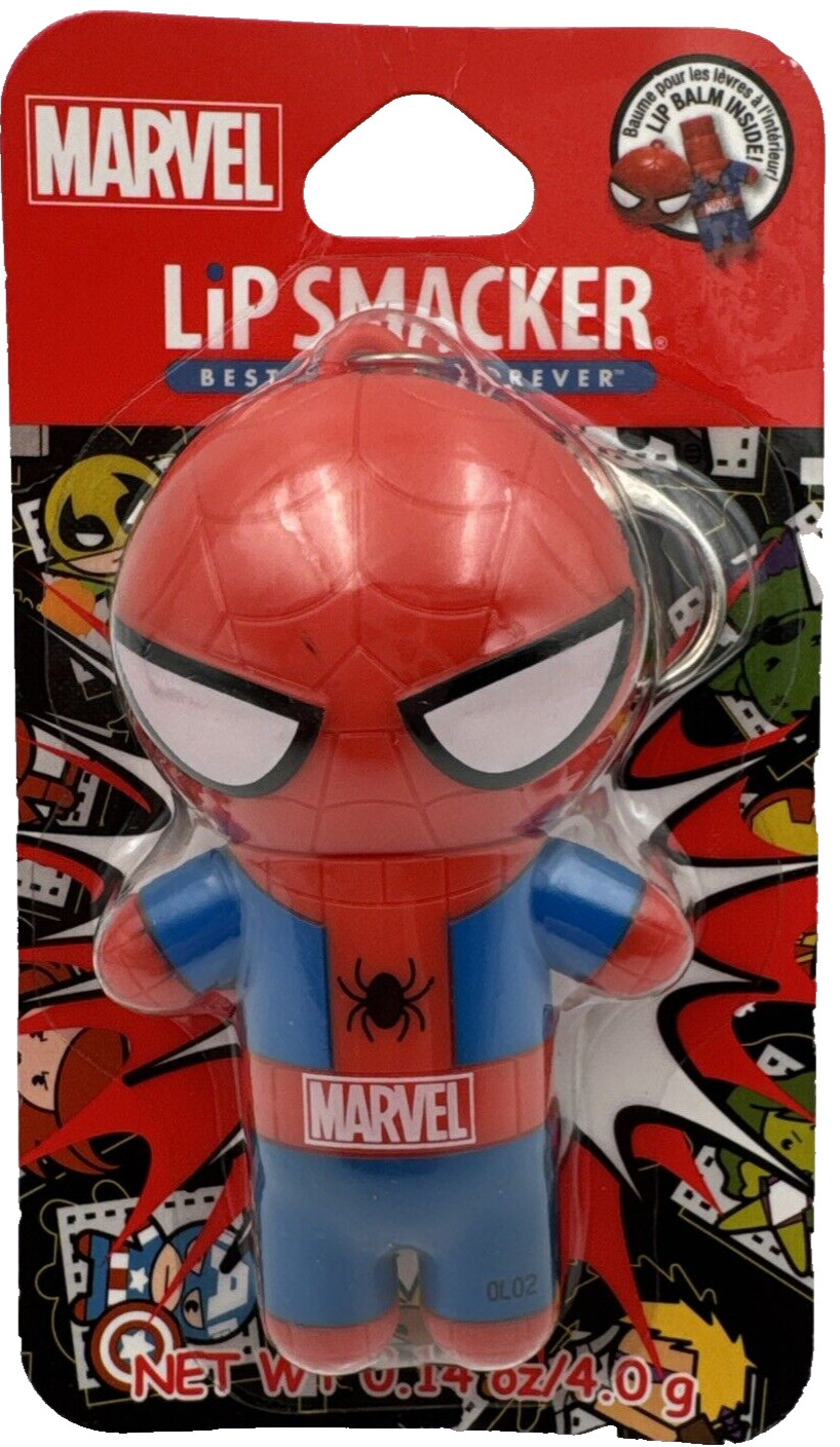 Marvel Spider-Man Lip Smacker Key Chain Amazing Pomegranate Made With Castor Oil