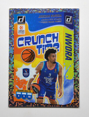 2024-25 Donruss EuroLeague Crunch Time Press Proof Silver #7 Jordan Nwora