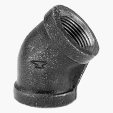 Anvil 8700126306, Malleable Iron Pipe Fitting, 45 Degree Elbow, 1-1/4" NPT