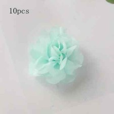 10pcs 2-inch-wide mint color Chiffon flowers roses