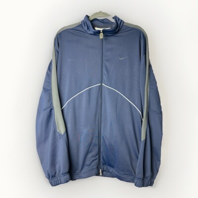 Nike Air Track Jacker windbreaker mens sz XL bomber warm up blue