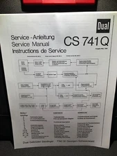 Dual CS 741 Q Turntable Service Manual photocopy Record Changer Pioneer Thorens