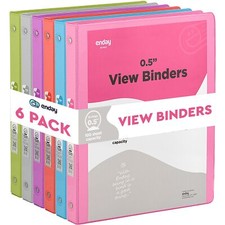 Inch 3 Ring Binder 5 Inch Round Ring Clear View Cover With 2 Inside Pockets Bind