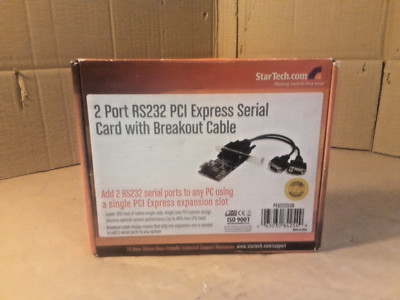 STARTECH PEX2S553B 2 Port RS232 PCI Express Serielle Karte mit Breakout Kabel