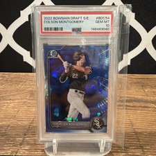 Bowman Chrome Draft Sapphire Colson Montgomery BDC-54 Rookie PSA 10