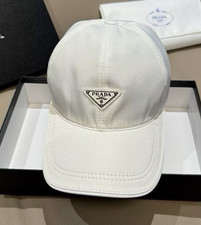New Prada Triangle Logo Re-Nylon White Baseba...