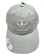 NEW ADIDAS RELAXED STRAPBACK ASH GREEN SAGE WHITE WOMEN'S BASEBALL HAT CAP