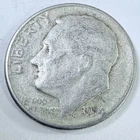 1954 Roosevelt 10c Dime 90% Silver Circulated Coin #7800