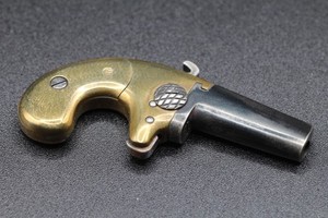 Miniature Steel And Brass Pistol Gun Capgun Russia Rare Highly Collectible