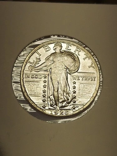 US Remake-Novelty 1923 Silver Plated Standing Liberty Quarter,Very Rare Key Date