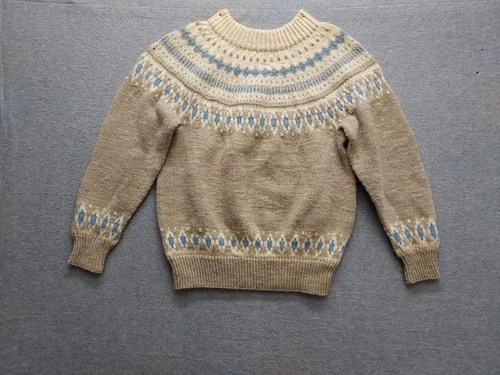 Dale Of Norway Women Sweater M Cream Fair Isle Pure Wool Crew Neck Pullover