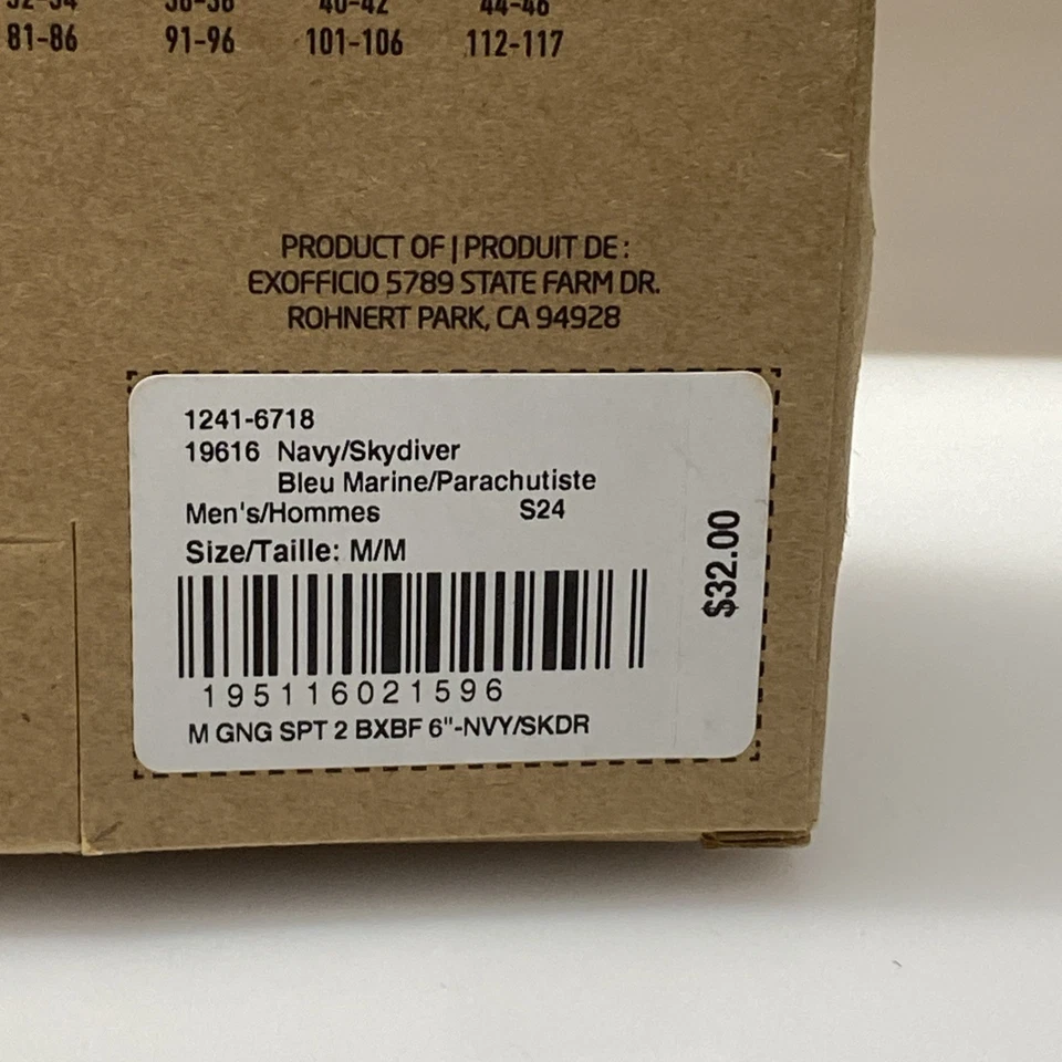 Calzoncillos boxer ExOfficio 6" Give-N-Go Sport 2.0 para hombre azul marino/paracaidista talla M Foto 4 de 4