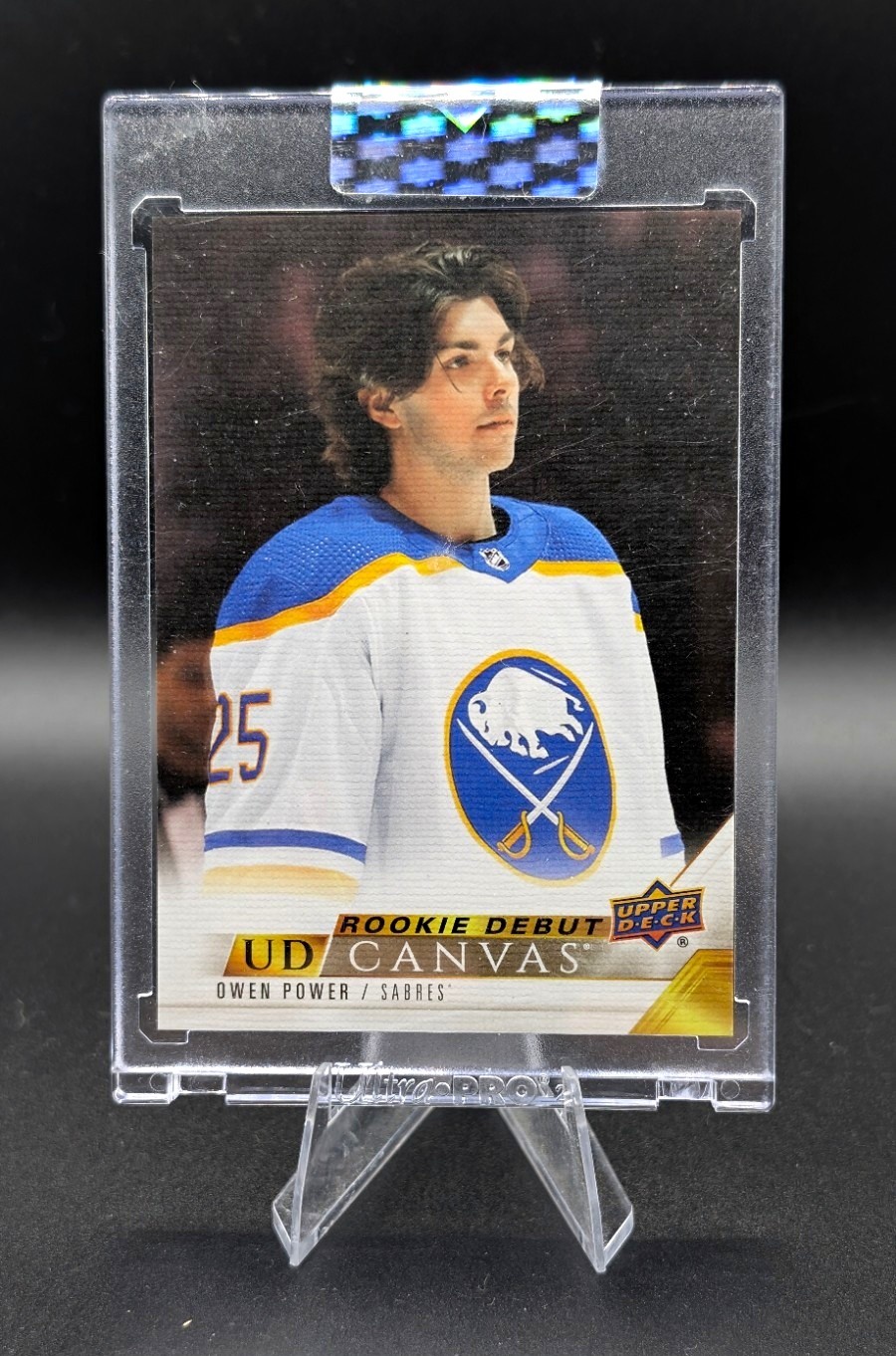 Upper Deck 2022-23 Clear Cut Canvas Rookie Debuts Owen Power RC #CD-OP Sabres