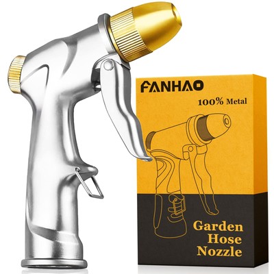 Upgraded Garden Hose Nozzle Sprayer, 100% Heavy Duty Metal Handheld Water Noz...
