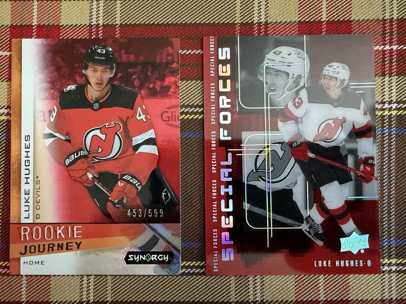 2023-24 Upper Deck Hockey Luke Hughes 2 Card Lot