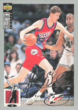 1994-95 Upper Deck Collector's Choice - Shawn Bradley #76 Silver Foil Signature 