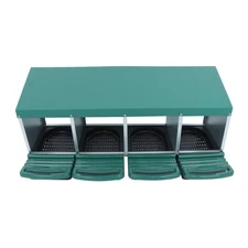 4 Hole Chicken Nesting Boxes Metal Chicken Egg Laying Box with Perch