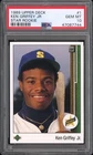 1989 UPPER DECK BASEBALL CARD #1 KEN GRIFFEY JR RC ROOKIE GRADED PSA 10 GEM MINT