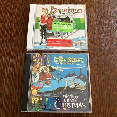 Brian Setzer Orchestra Boogie Woogie Christmas + Dig That Crazy Christmas CD Lot