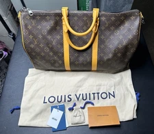 Louis Vuitton Keepall Bandouliere 50 Duffle Bag Safran Yellow M12634