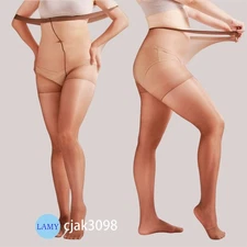 Ultra Sheer Shiny Queen Plus Size Pantyhose High Gloss Silky Tights To Waist XL