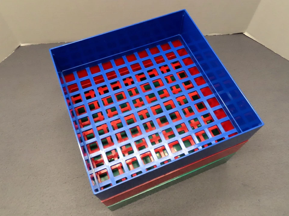 BOX-4-BLOX LEGO Building Block Storage Sorting Cube Stack of 4 Trays w/ Lid 10” - Image 4 of 4