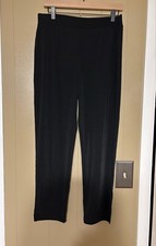 Chico's Black Easywear Slim Ankle Crop Pants Women  s Size 1 Medium 