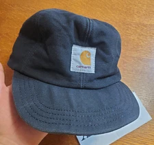 Vintage Carhartt Trapper Hunting Hat Size L Black /Red Lined Insulated Ear Flaps