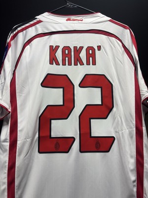 Maillot Kaka AC Milan 2006/2007 – Blanc, Manches Courtes, Taille M, Numéro 22
