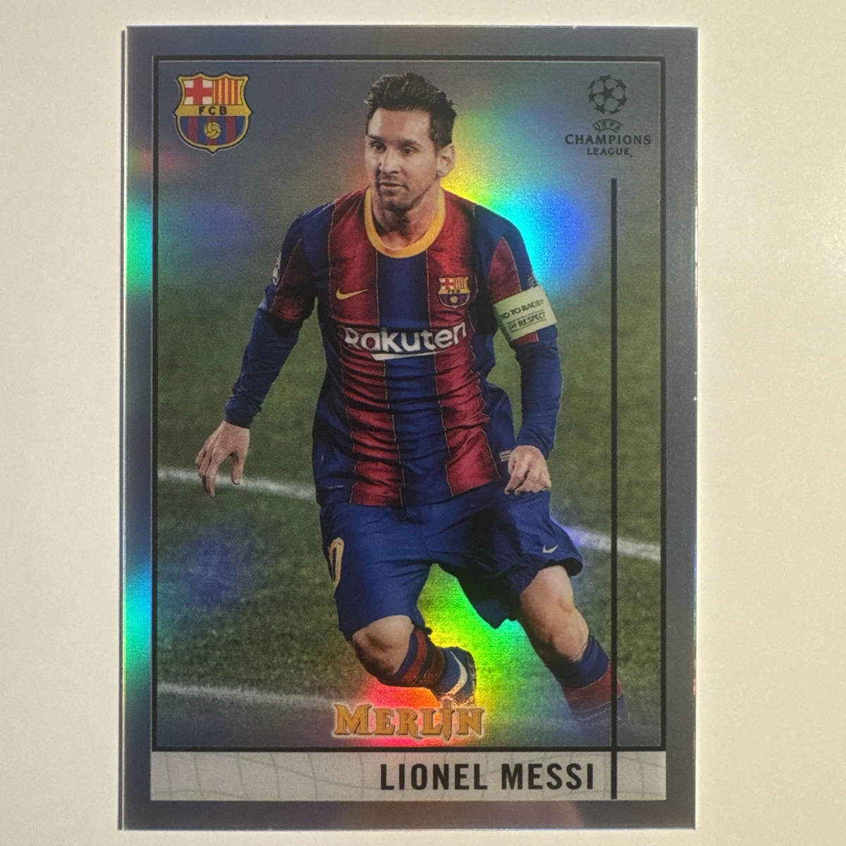 2020-21 Topps Merlin Collection Chrome UCL Lionel Messi #1 for